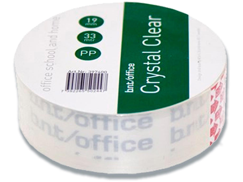 Tape, 19mm x 33m, 1 rulle, Transparent, BNT Office 