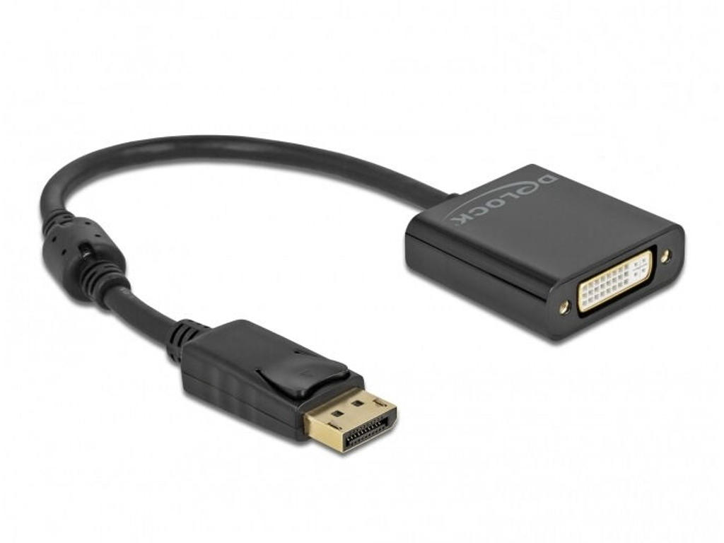 DeLOCK 63482 videokabel adapter 0,2 m DisplayPort DVI Sort