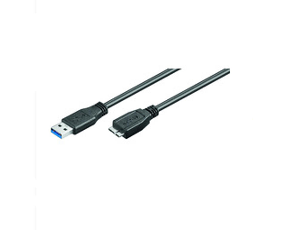 Microconnect USB3.0AB1MICRO USB-kabel USB 3.2 Gen 1 (3.1 Gen 1) 1 m USB A Micro-USB B Sort