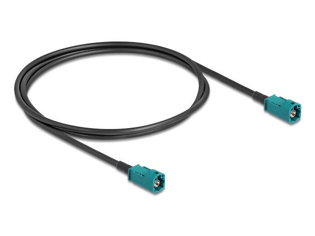 DeLOCK 90678 koaxial kabel 1 m HSD Z Sort, Blå