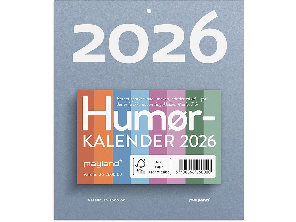 Afrivningskalender, 2026, Humør, Mayland