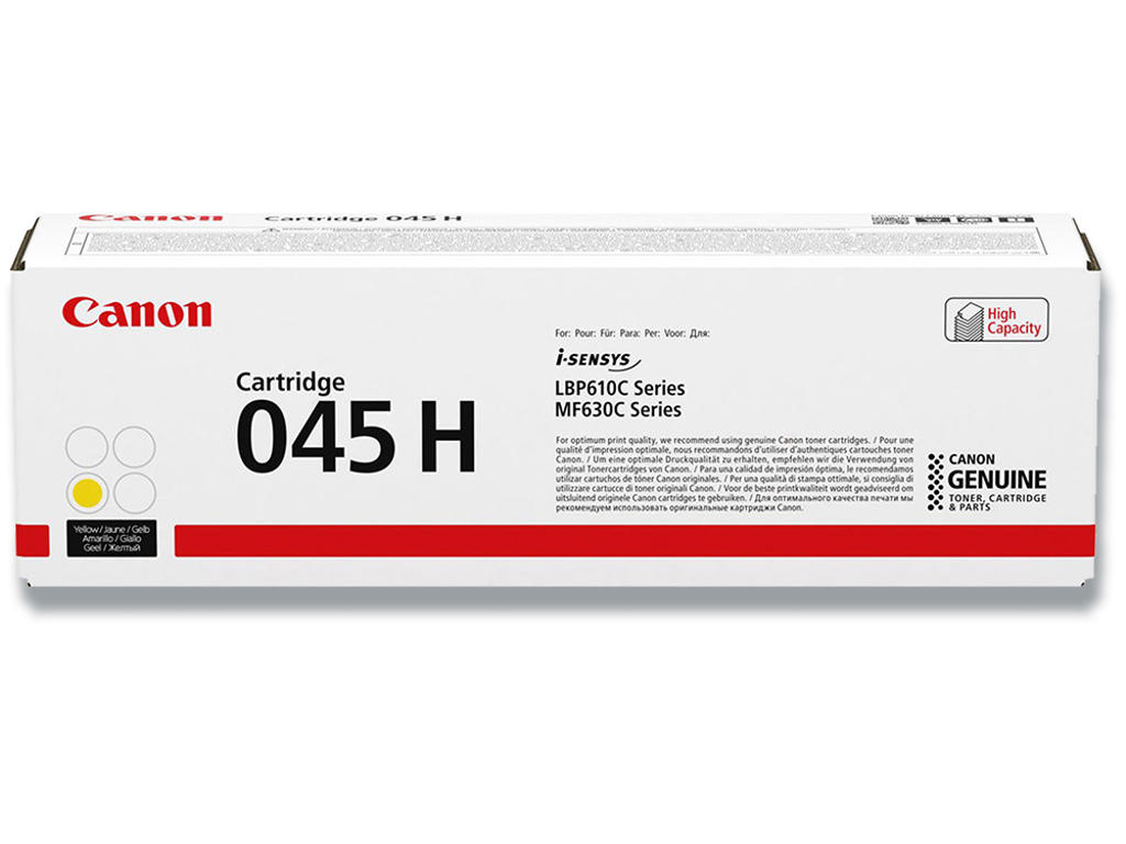Toner, 045HY, Yellow-gul, 2.200 sider, Canon 1243C002