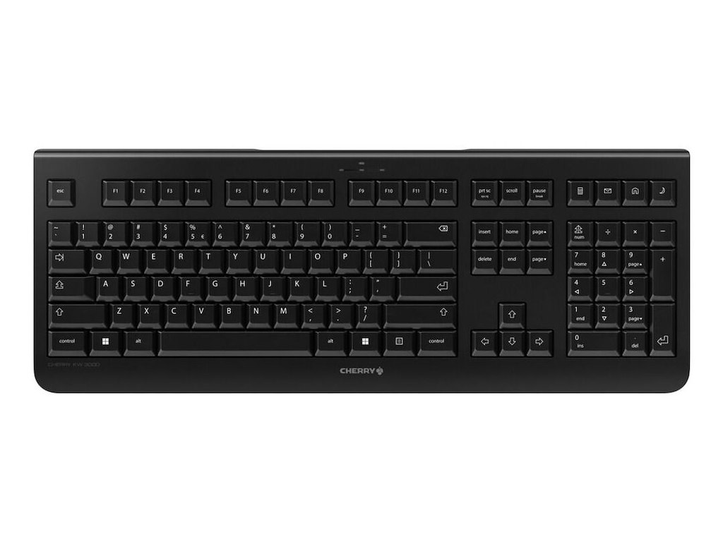 CHERRY JK-3000DE-2 tastatur Universel RF trådløst QWERTZ Tysk Sort