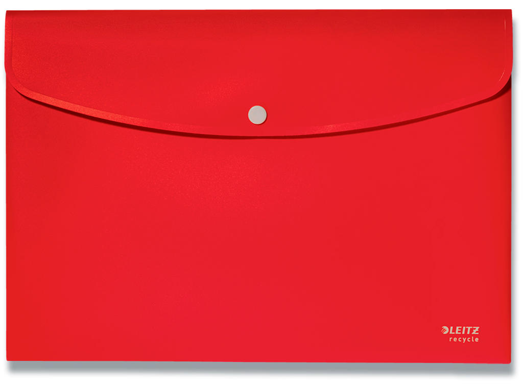 Kuvertmappe, 60 ark, A4, Rød, Leitz Recycle 