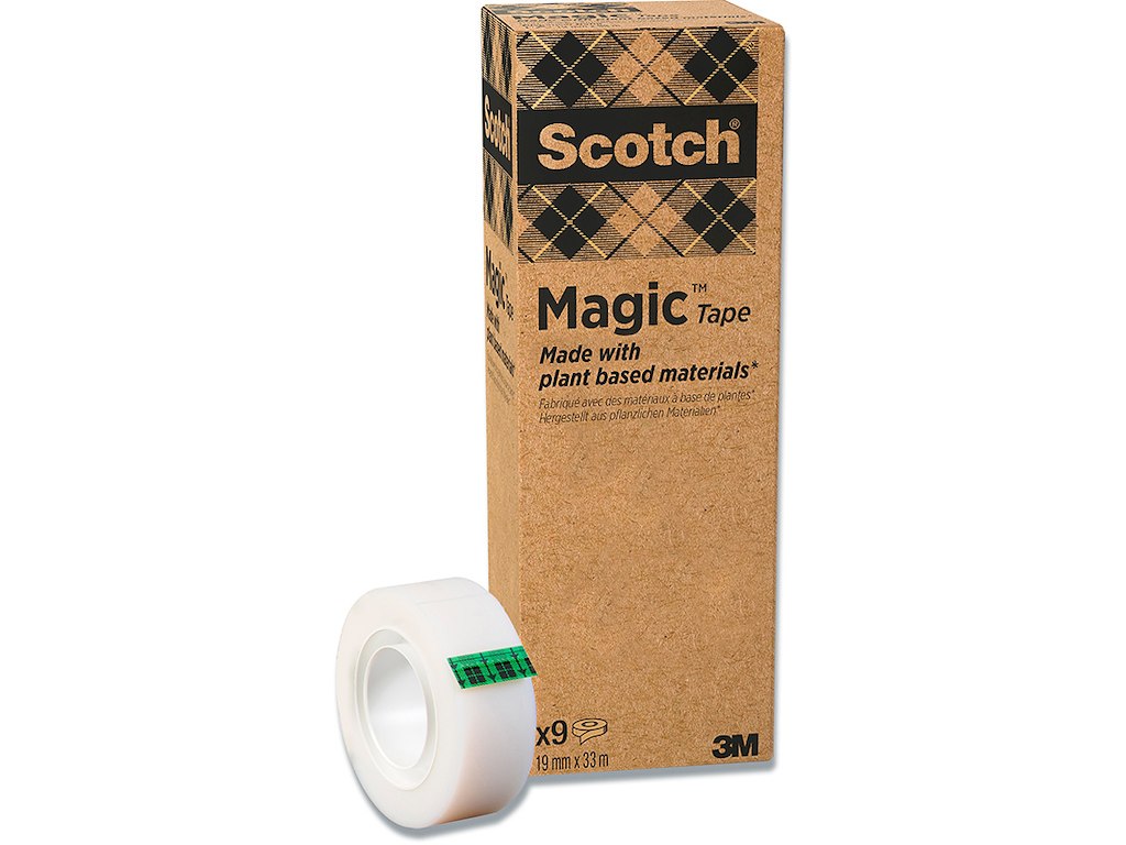 Tape, Usynlig, 19mm x 33m, 9 ruller, Scotch Magic 900