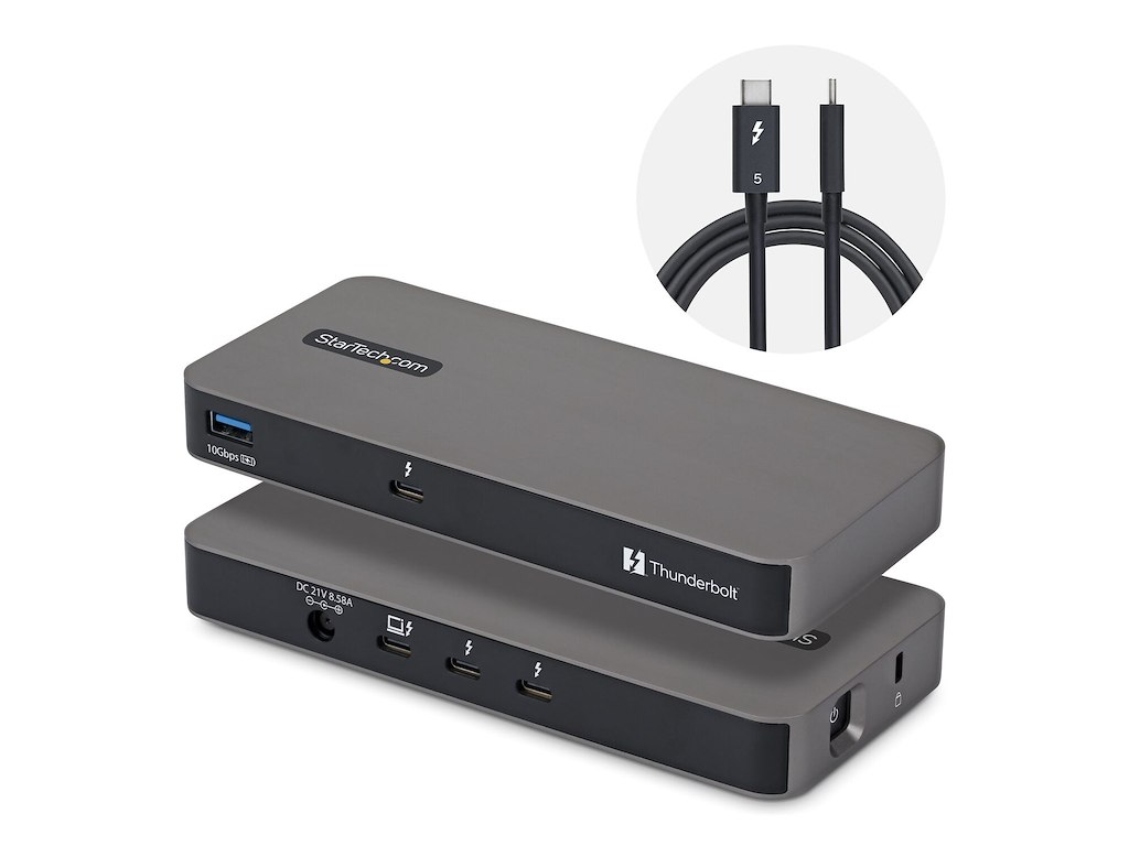 StarTech.com 303UE-TB5-HUB interface hub Thunderbolt 5 80 Mbit/s Grå