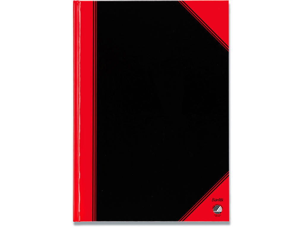 Kinabog, A4, Linjeret, Sort-rød, Bantex Kinabog 
