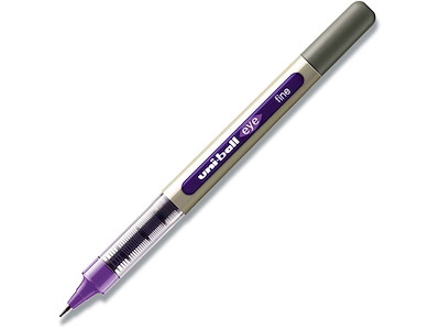 Rollerball pen, 0.7 mm, 0.3 mm, Violet, uni-ball Eye Fine UB-157E-55