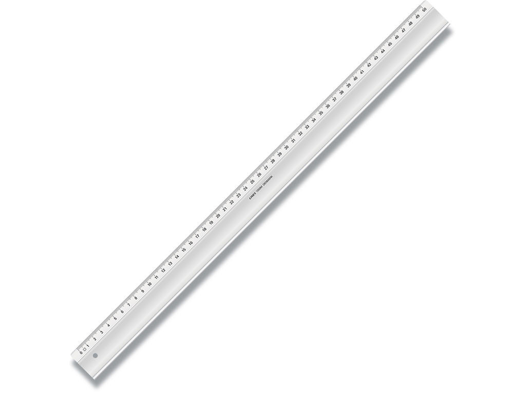 Lineal, 50 cm, Plast, Transparent, Linex 1050M