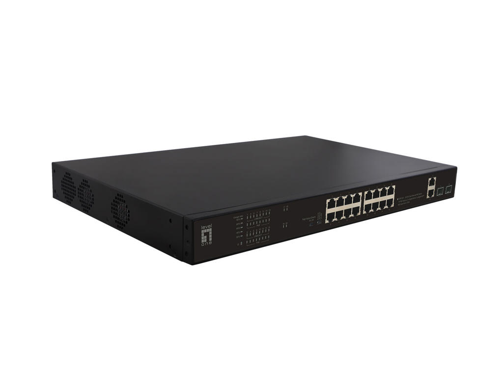 LevelOne FGP-2031 netværksswitch Ikke administreret Fast Ethernet (10/100) Strøm over Ethernet (PoE) 1U Sort