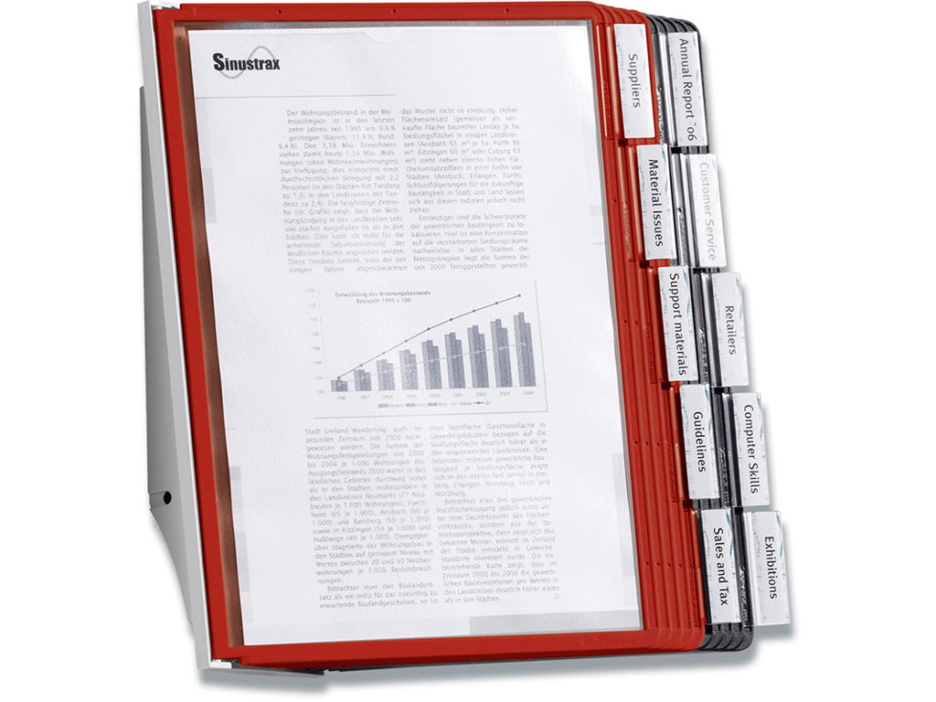 Registersystem, Vægmodel, Til 10 lommer (incl.), A4, Durable SHERPA WALL 10