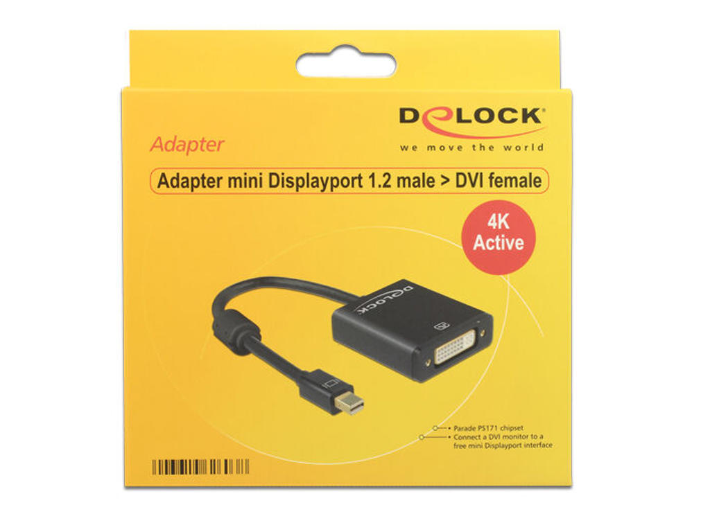 DeLOCK 62603 videokabel adapter 0,2 m Mini DisplayPort DVI-I Sort