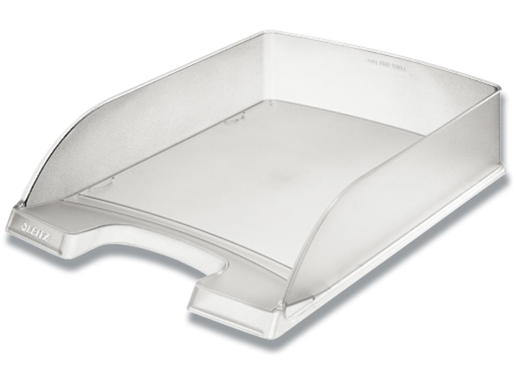 Brevbakke, Transparent frostet, A4, Udvendig: B25.5xH7xD35.7 cm, Leitz Plus Standard