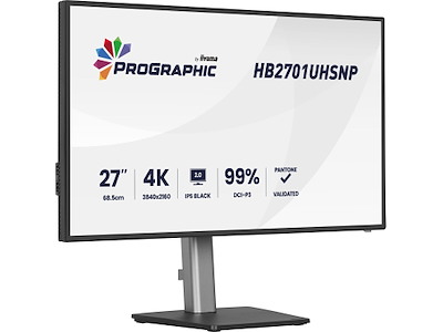 iiyama PROGRAPHIC HB2701UHSNP-B1 computerskærm 68,6 cm (27") 3840 x 2160 pixel 4K Ultra HD LCD Sort