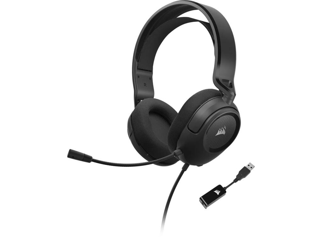 Corsair HS35 SURROUND v2 Headset Ledningsført Spil Sort
