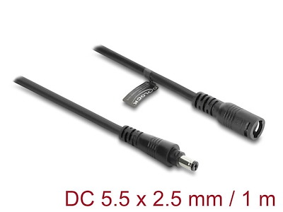 DeLOCK 67392 el-ledning Sort 1 m DC