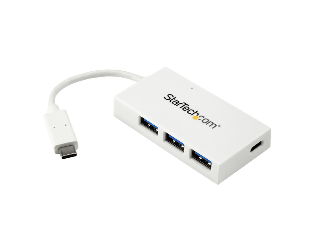 StarTech.com HB30C3A1CFBW interface hub USB 3.2 Gen 1 (3.1 Gen 1) Type-C 5000 Mbit/s Hvid