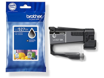 Blækpatron, 1 stk, 1300 sider, Black-sort, Brother LC527BK