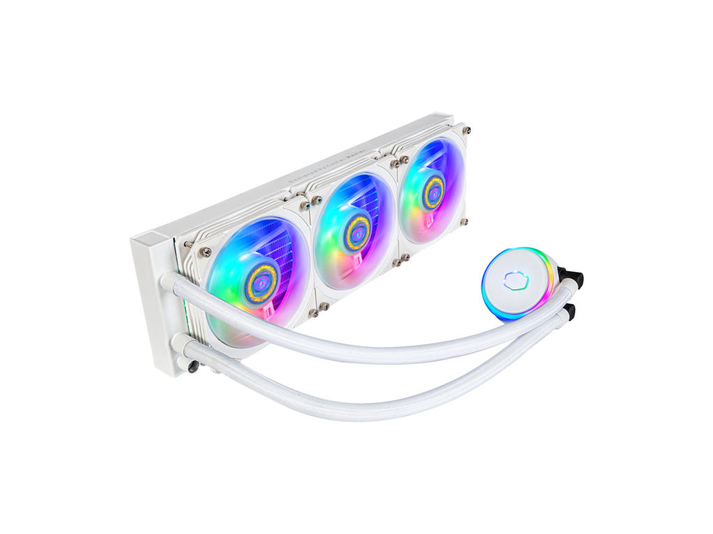 Cooler Master MasterLiquid PL360 Flux White Edition Computerkabinet Væskekølingssæt 12 cm Hvid