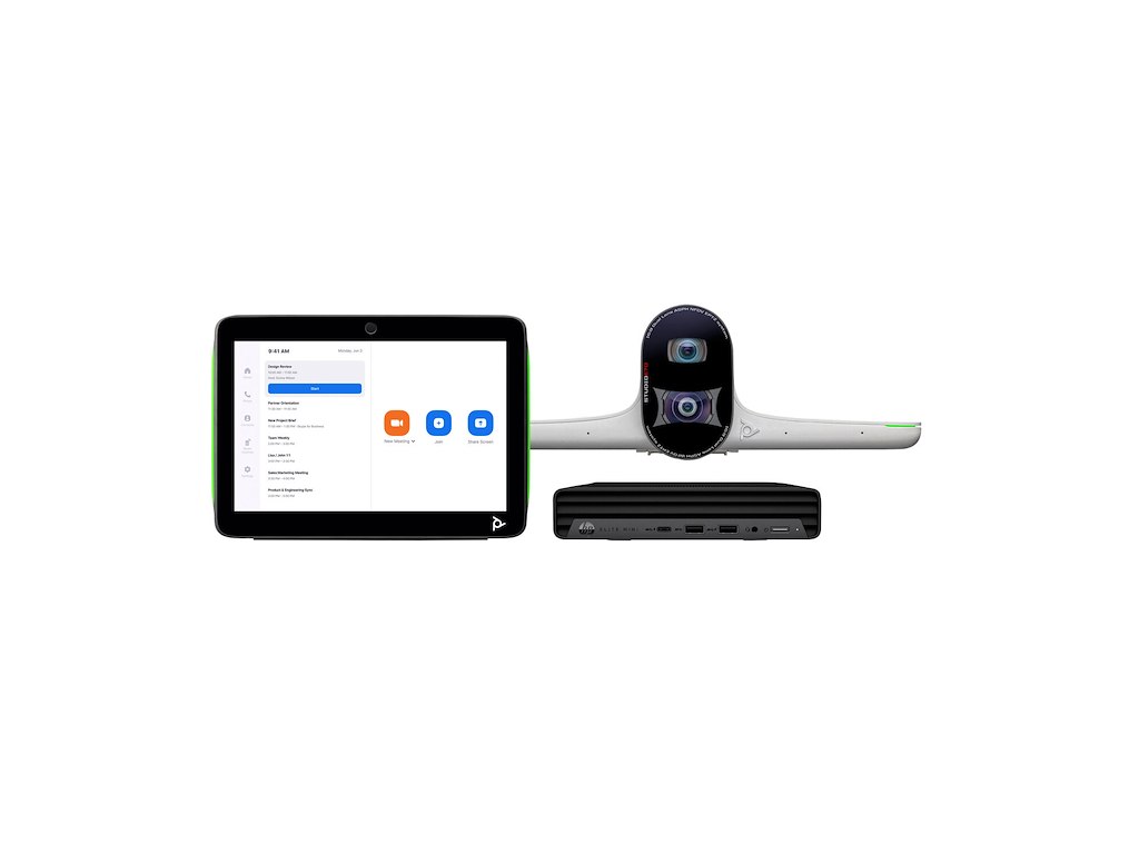 HP Poly Poly Studio Large Room Bundle for Zoom Rooms: Studio E70 Smart Camera and HP PC w/TC10 (ABB)
