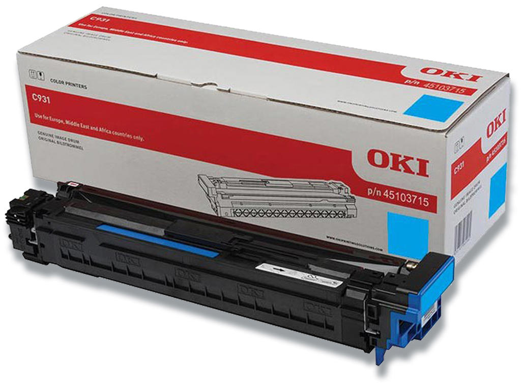 Tromle, C931, Cyan-blå, 40.000 sider, OKI 