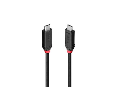 Lindy 37002 USB-kabel USB4 Gen 3x2 2 m USB C Sort