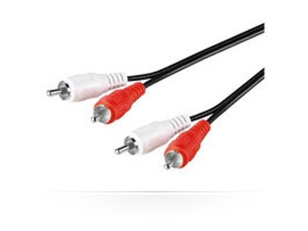 Microconnect AUDCC05 lydkabel 0,5 m 2 x RCA Sort