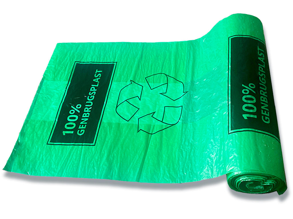 Affaldspose, 40 liter, 15 micron, Grøn, 15 ruller, 50 poser pr rulle, MultiLine Catersource