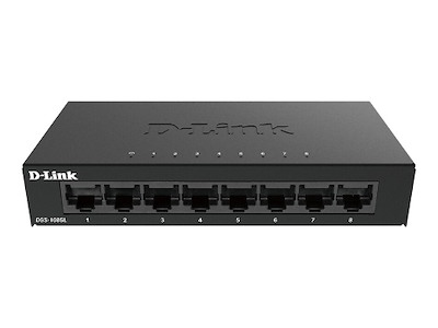 D-Link DGS-108GL Ikke administreret Gigabit Ethernet (10/100/1000) Desktop Sort