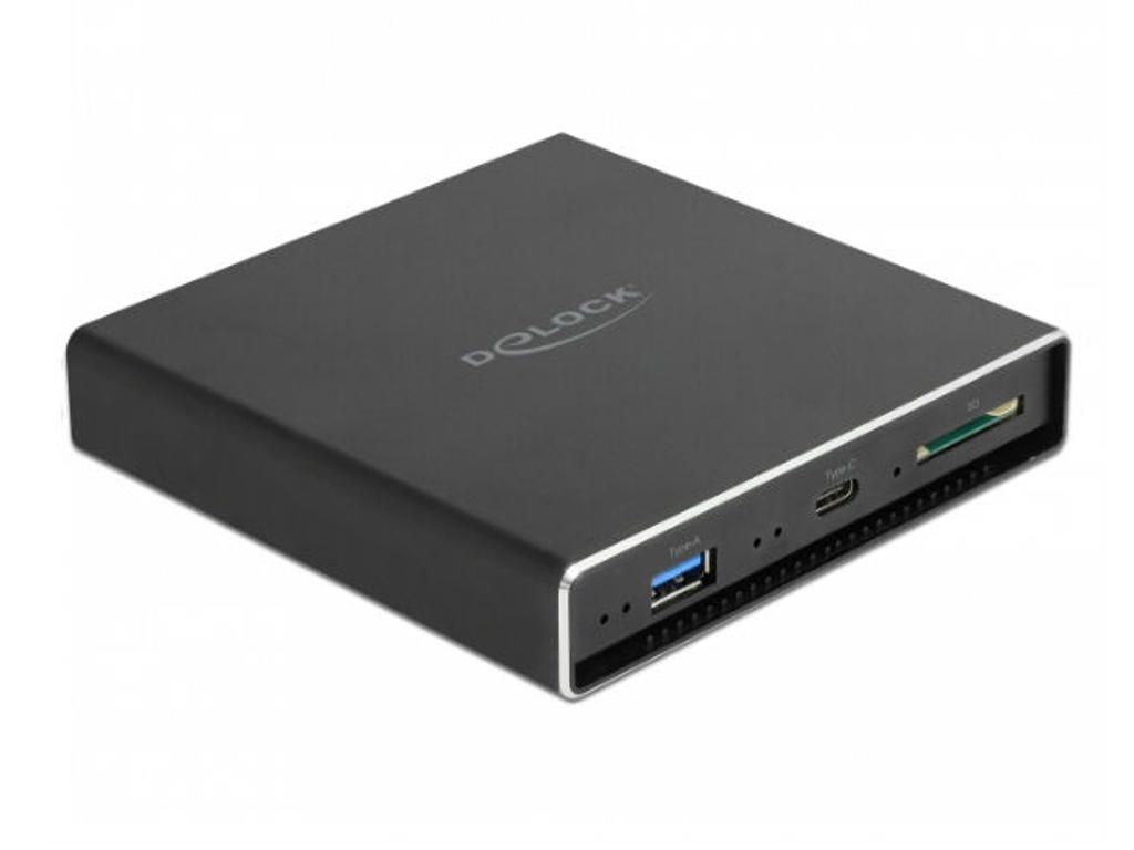 DeLOCK 42618 etui til drev Cover Metal Sort