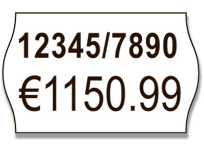 Prisetiketter, 26x16 mm, Hvid, 1200 etiketter pr rulle, Avery 