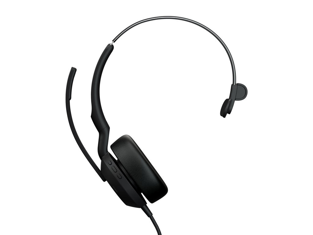 Jabra Evolve2 50 Headset Kabel & trådløs Kontor/Callcenter USB Type-A Bluetooth Sort