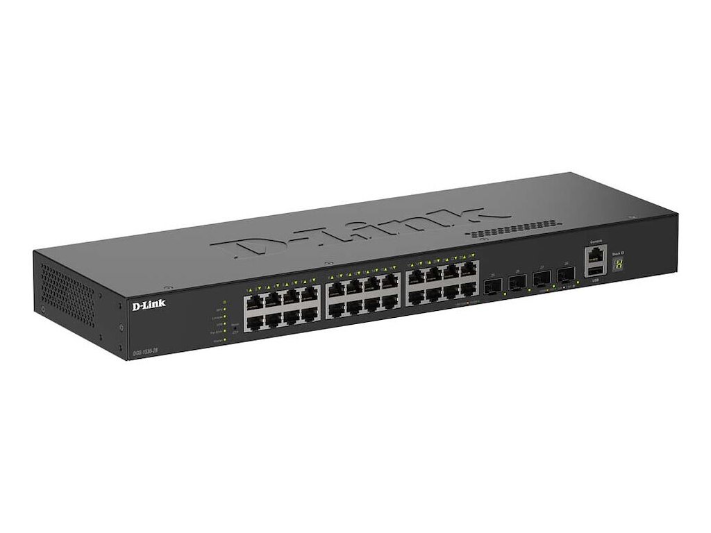 D-Link DGS-1530-28/E netværksswitch Administreret L2 Gigabit Ethernet (10/100/1000) Sort