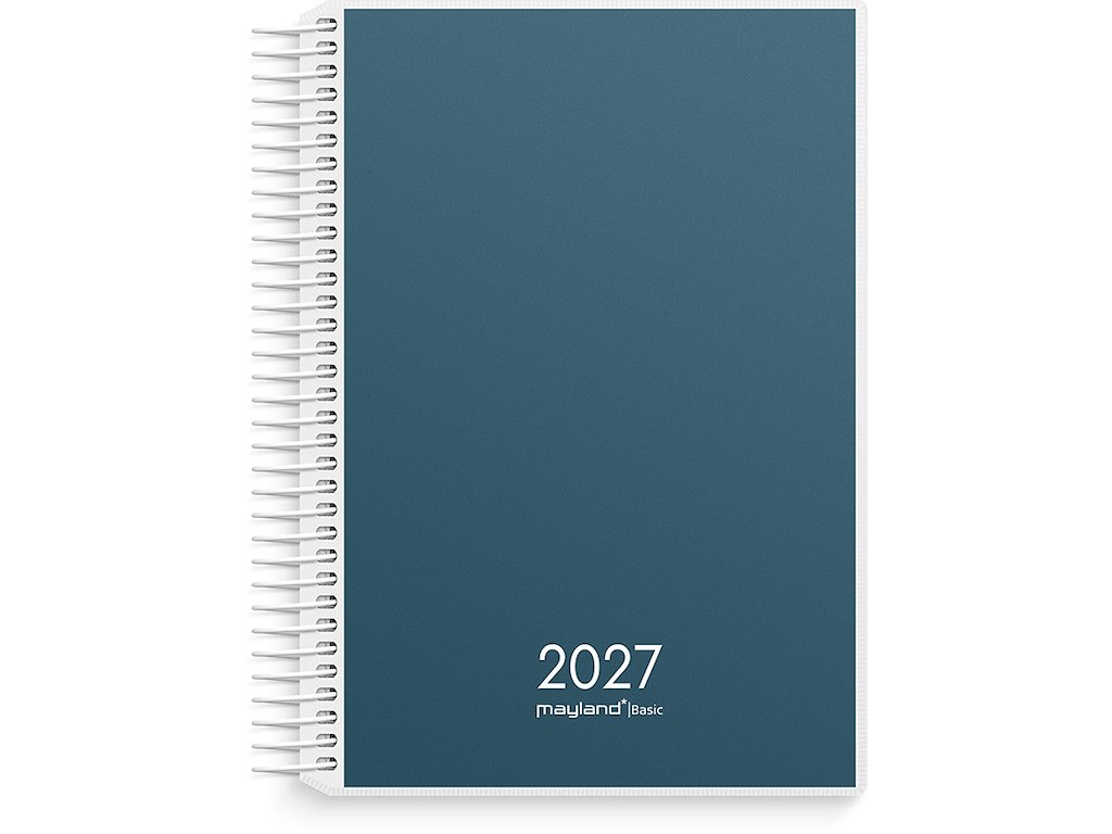 Kalender, 2027, Basic Dag, 1 dag pr. side, Mørk petrol, Mayland