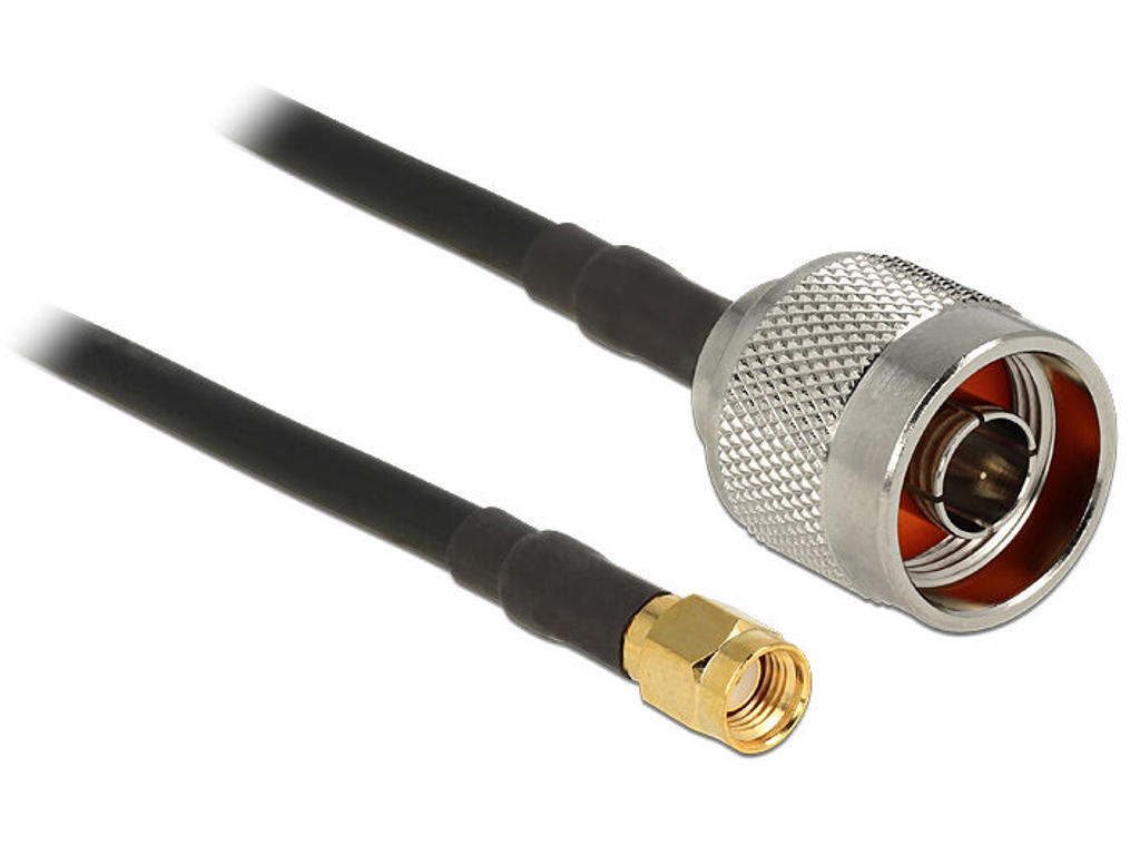 DeLOCK 88940 koaxial kabel CFD200 2 m RP-SMA Sort