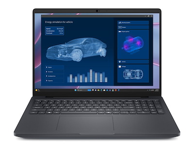 DELL Pro Max 16 MC16255 Copilot+ PC AMD Ryzen AI 7 PRO 350 Laptop 40,6 cm (16") Full HD+ 32 GB LPDDR5x-SDRAM 1 TB SSD NVIDIA RTX PRO 1000 Blackwell Wi-Fi 7 (802.11be) Windows 11 Pro Nordisk Sort