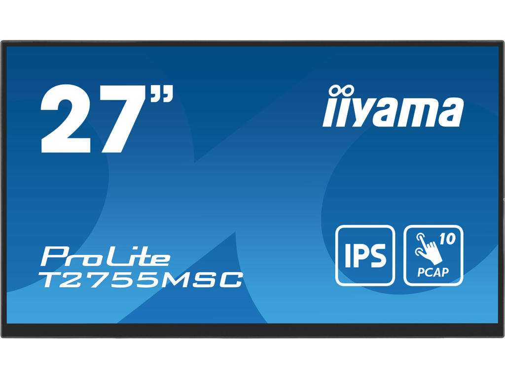 iiyama ProLite T2755MSC-B1 computerskærm 68,6 cm (27") 1920 x 1080 pixel Fuld HD LED Berøringsskærm Bordplade Sort