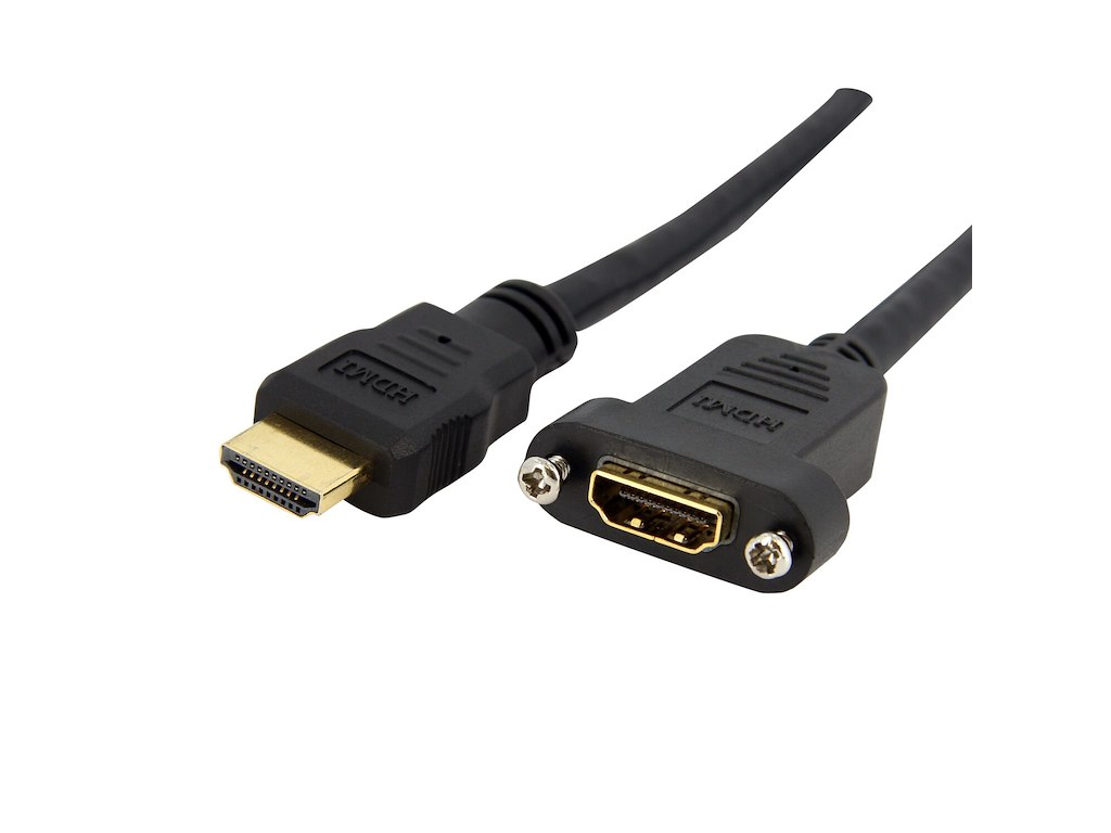 StarTech.com HDMIPNLFM3 HDMI-kabel 0,9 m HDMI Type A (Standard) Sort