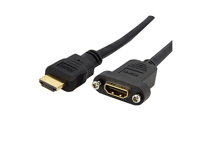 StarTech.com HDMIPNLFM3 HDMI-kabel 0,9 m HDMI Type A (Standard) Sort