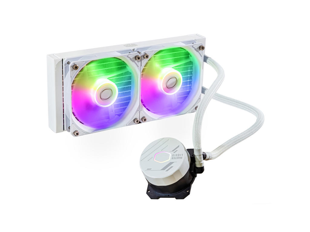 Cooler Master MasterLiquid 240L Core ARGB White Processor Væskekølingssæt 12 cm Hvid