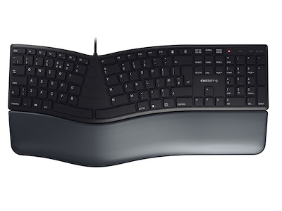 CHERRY KC 4500 ERGO tastatur Universel USB QWERTY UK engelsk Sort