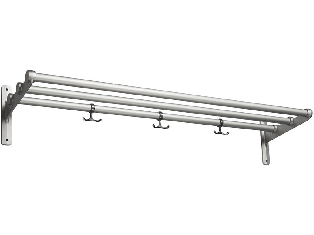 Hatte- og skohylde tilpasset længde, Nostalgi, Aluminium/aluminium, Essem Design DK