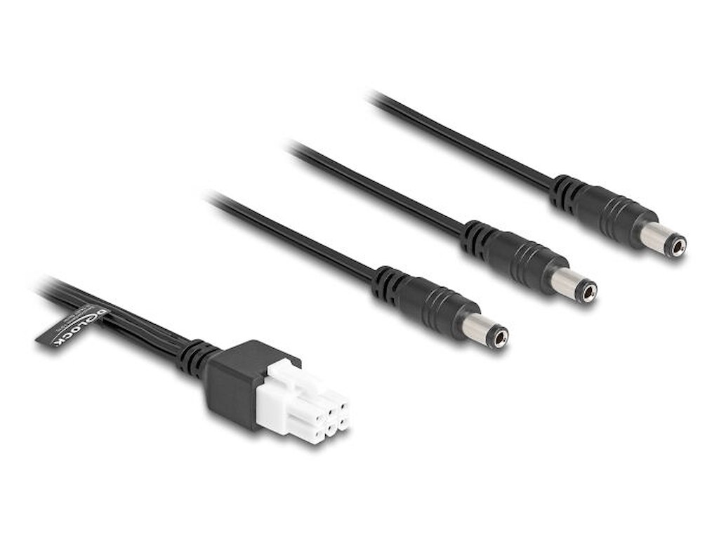 DeLOCK 90168 el-ledning Sort 1 m 3 x DC