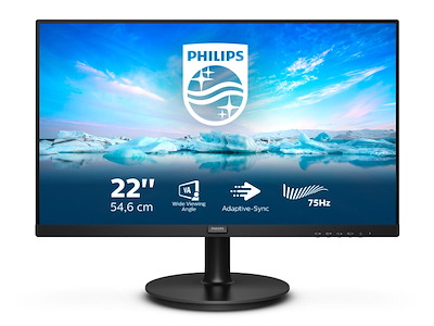 Philips V Line 222V8LA/00 computerskærm 54,6 cm (21.5") 1920 x 1080 pixel Fuld HD LCD Sort