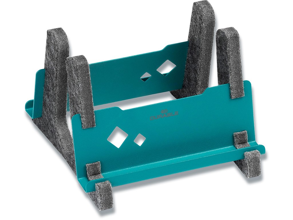 Laptop stand, 13-17" laptop, Mørkegrå med grøn effekt, Durable VERTICAL EFFECT