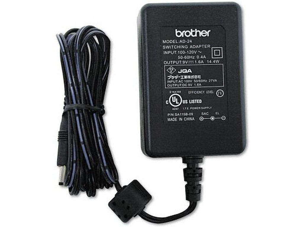 Brother AD-24ES strømadapter og vekselret Indendørs 14,4 W Sort