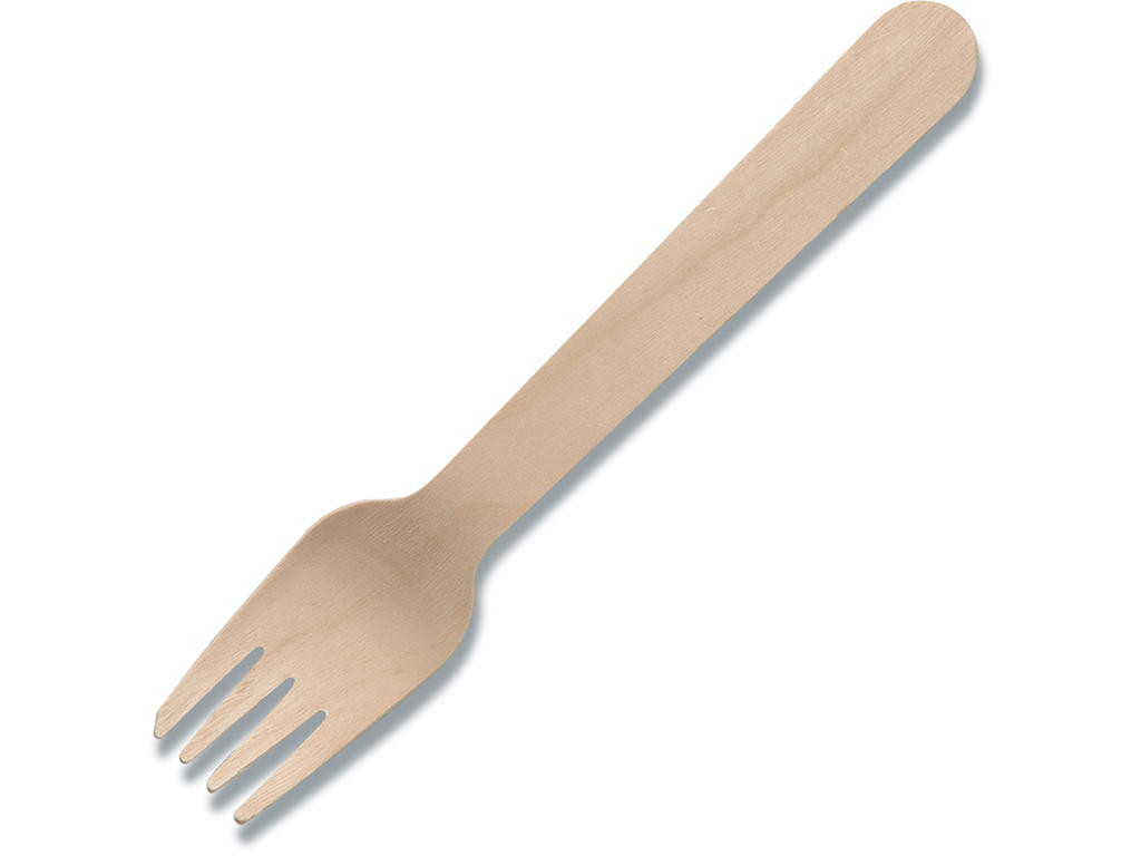 Gaffel, Engangs, Birketræ, 16 cm, 100 stk, Gastro 