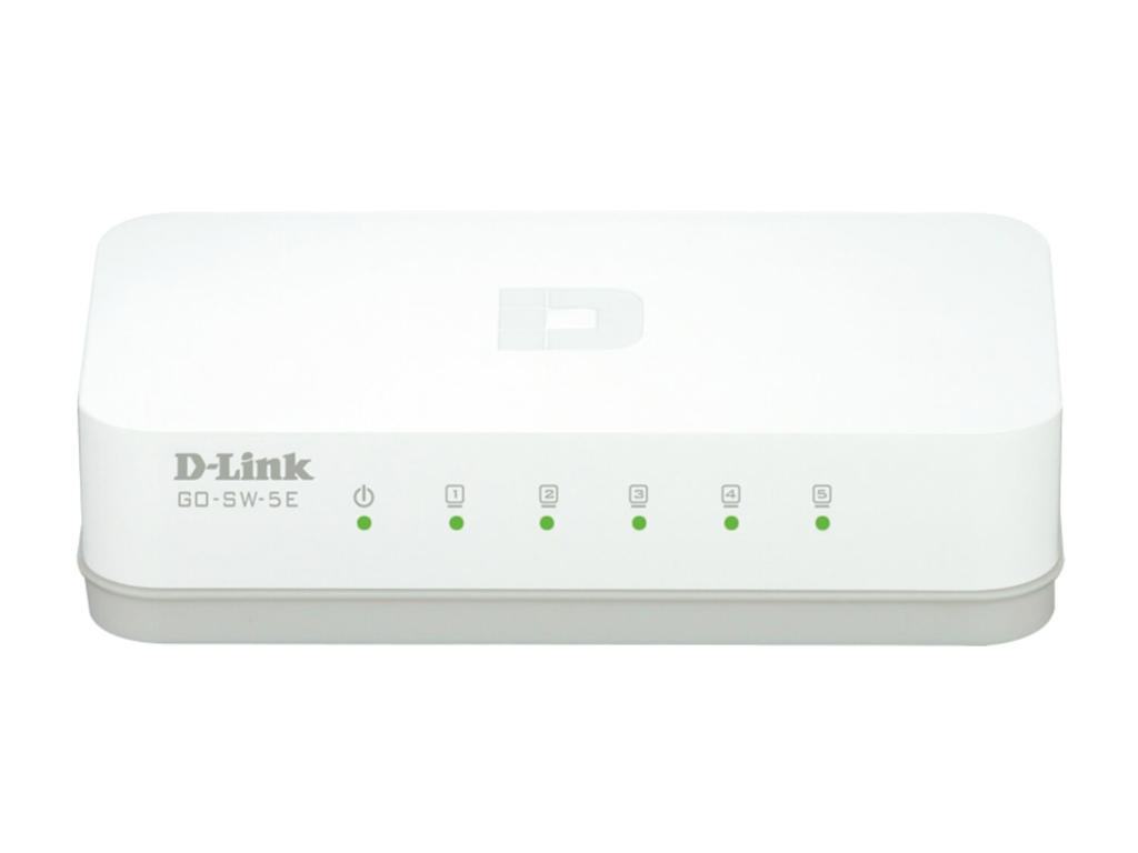 D-Link GO-SW-5E/E netværksswitch Ikke administreret Fast Ethernet (10/100) Hvid