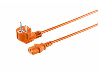 Microconnect MC-SCHUANGC13500O el-ledning Orange 5 m Strømstik type E+F C13 forbinder