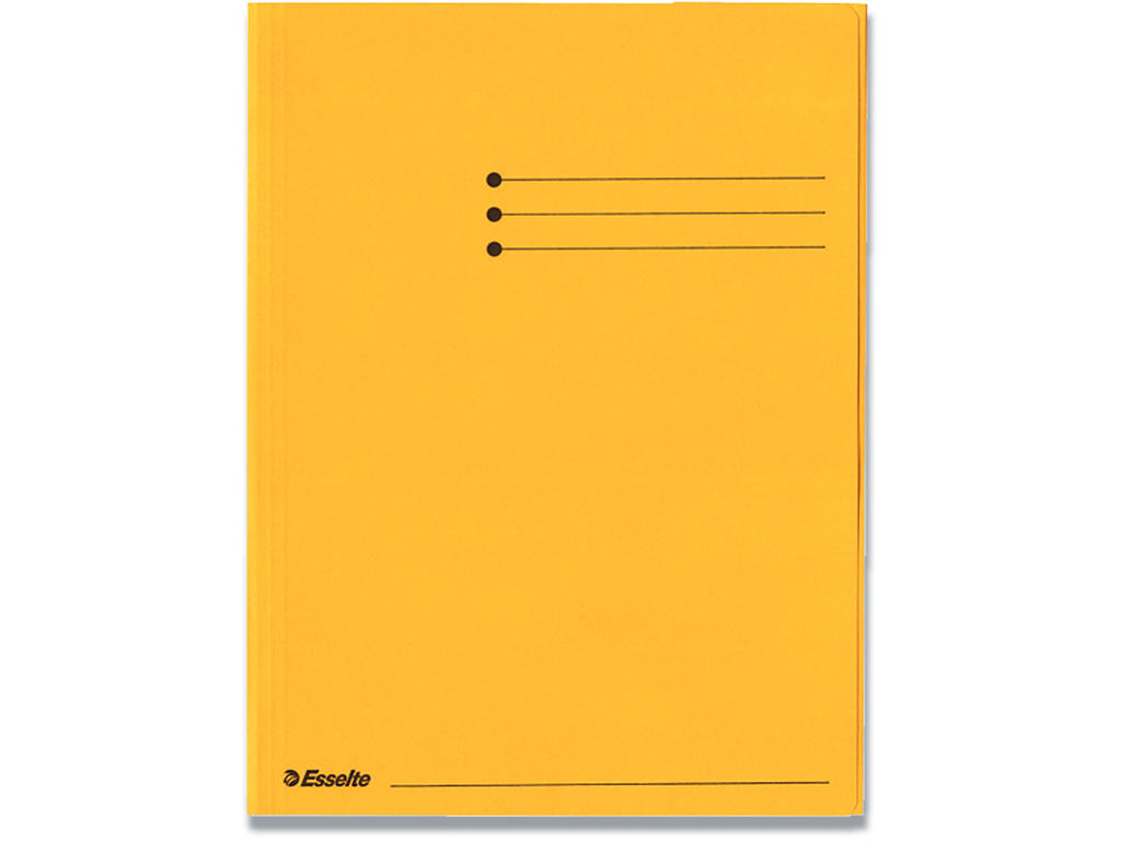 Sagsmappe, 3 klapper, A4, Gul, Esselte Rainbow 